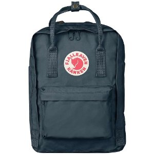 This is the Fjallraven (fee-yal-RAH-ven) Kanken 13" laptop backpack. 