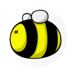 I was trying to find an exact picture of the bee I mentioned, but I got lazy. Here's one that looks nothing like the one I saw, but is sort of fat and cute.